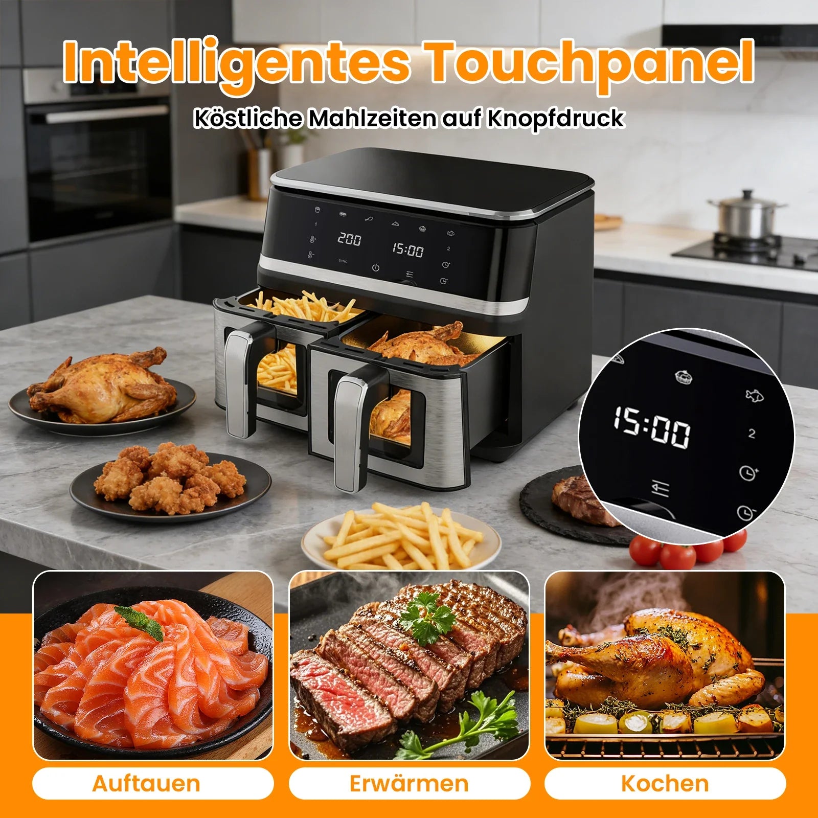 Smart Air Fryer Duo Delight