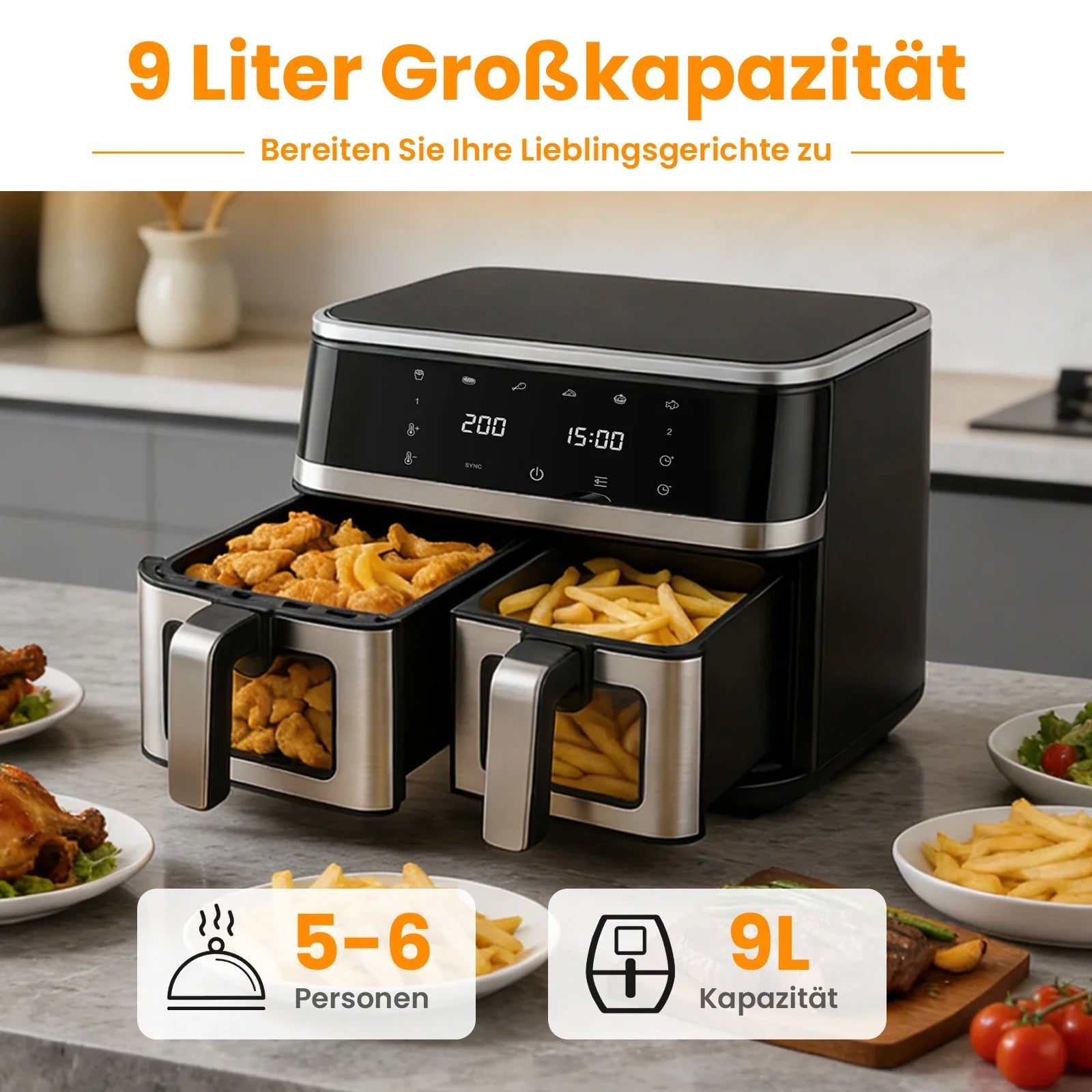 Smart Air Fryer Duo Delight