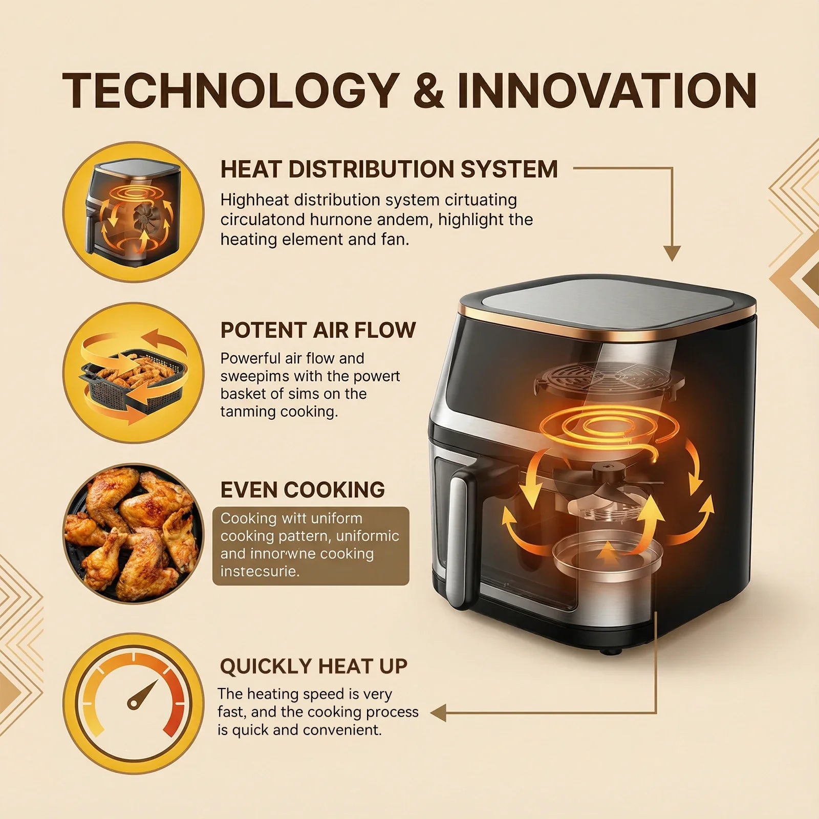 Podofo EasyBake Air Fryer